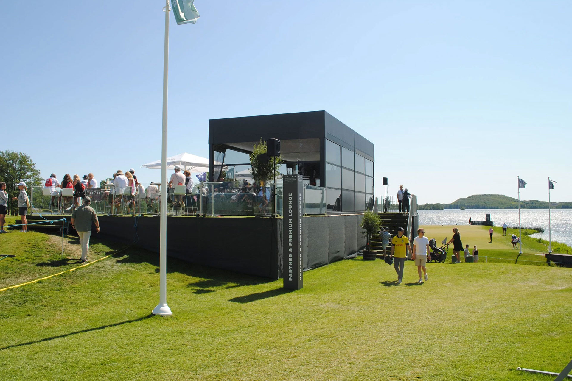 A black pagoda tent in the complete view