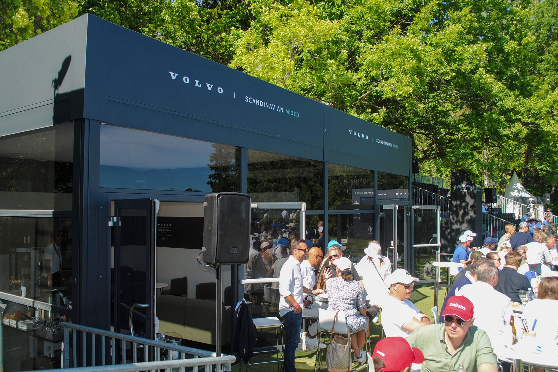 Close-up of an ultra-modern pagoda tent