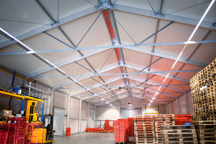 Insulated warehouse interior view