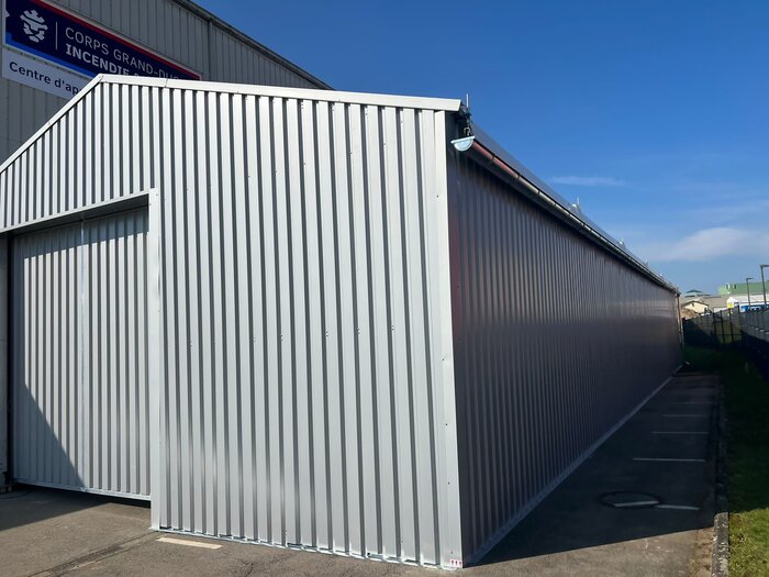 Close-up of an industrial building