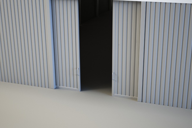 Sliding gate detail view