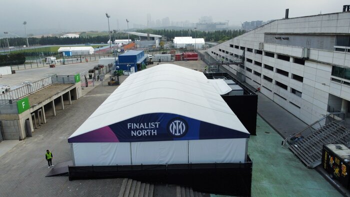 Rundbogenzelt Frontansicht