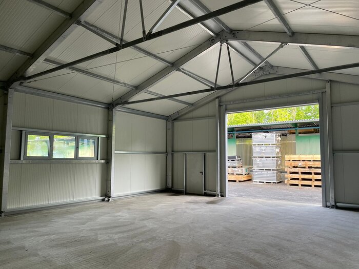 Inside insulated temporary warehouse