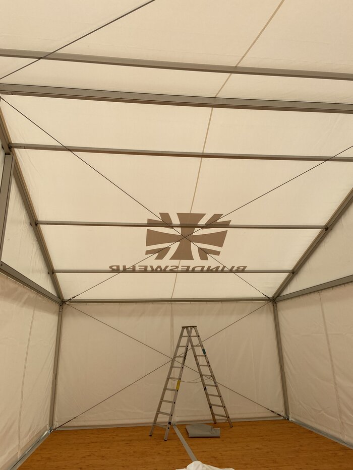 Interior view of a marquee