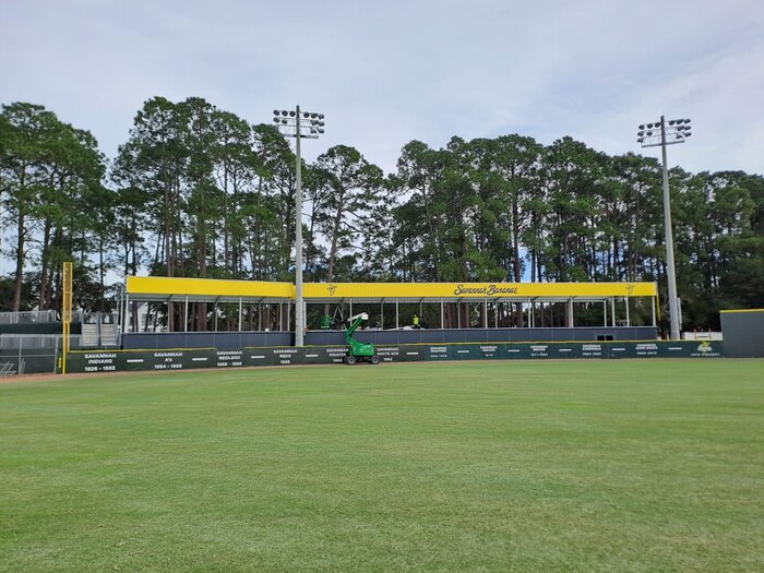 Tribünenstruktur für ein Baseball-Team in den USA