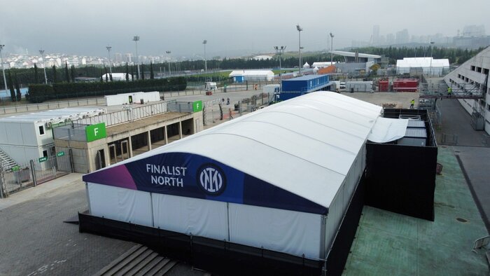 Rundbogenzelt Vogelperspektive