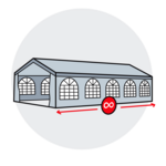 Icon party tents can be extended endlessly in a grid pattern