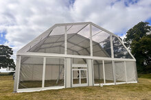 Exterior view of a polygon tent