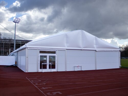 Leichtbauhalle Frontansicht