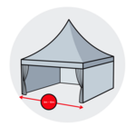 Icon pagoda tent sizes from 3m to 10m