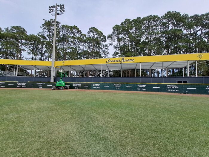 Tribünenstruktur für ein Baseball-Team in den USA