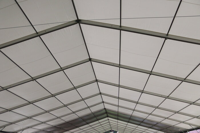 Nahaufnahme des Zeltdachs