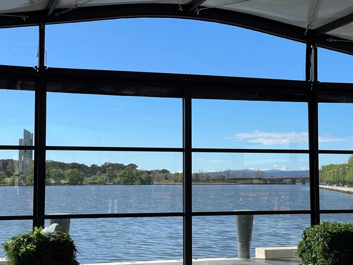 Marquee black window frames