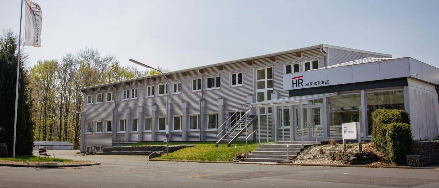 Außenansicht des Firmengebäudes von HR Structures