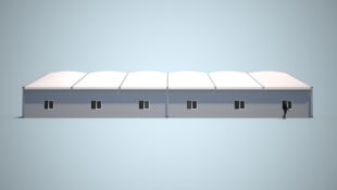 Rendering Seitenansicht Unterkunftslösung