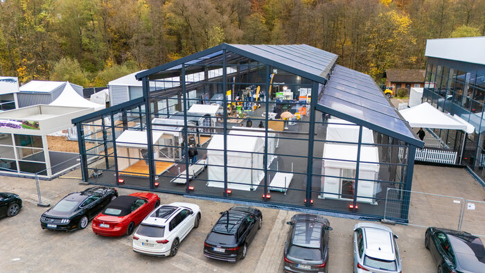 Außenansicht der Skyline Orangerie bei Tag