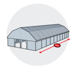 Icon polygon tents endlessly expandable in the grid dimension