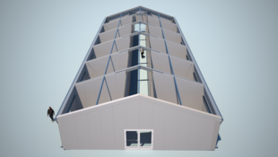 Rendering Draufsicht Unterkunftslösung ohne Dach