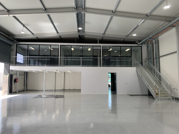 Modern warehouse with office space on the upper floor