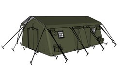 Rendering Schrägansicht Aufblasbares Rettungszelt MZI 39