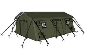 Rendering Schrägansicht Aufblasbares Rettungszelt MZI 39