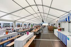 Picture of a party tent from inside