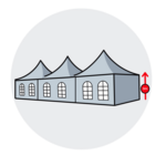 Icon pagoda tent side height up to 3m