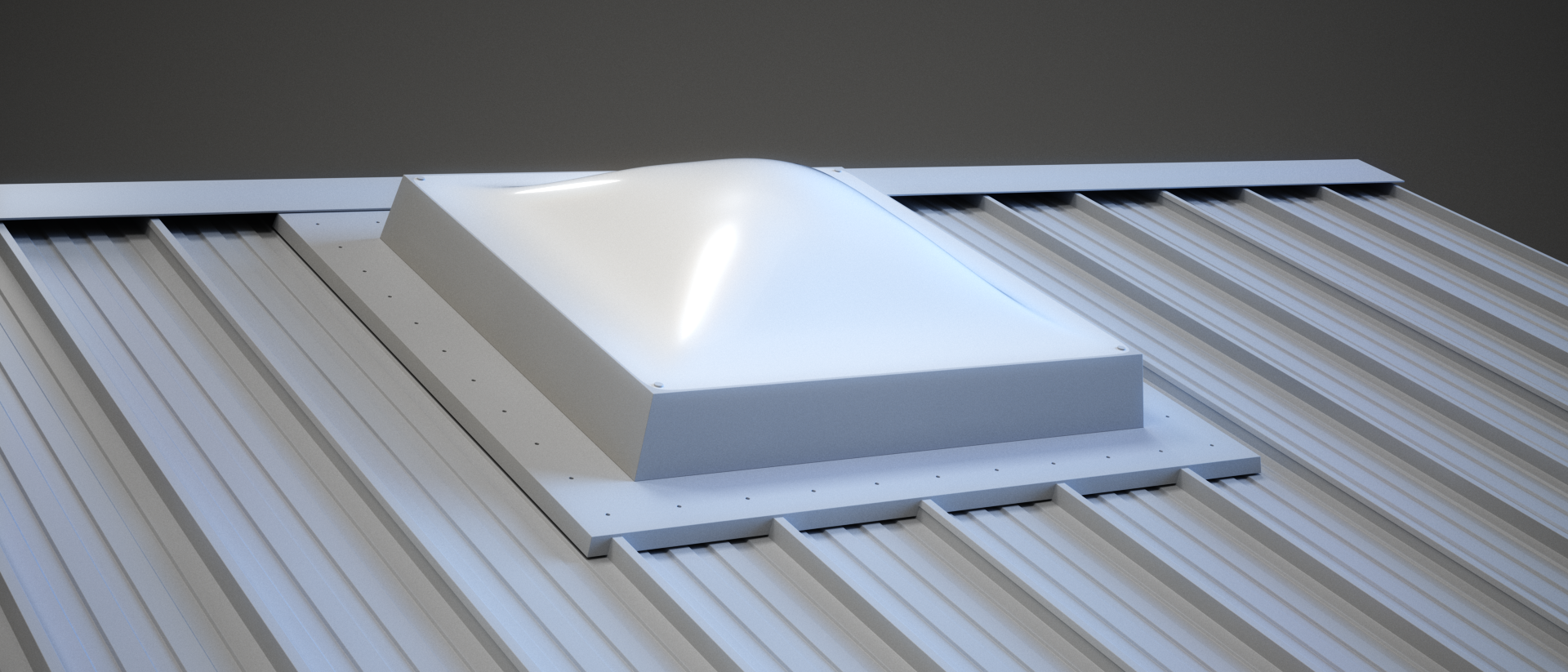 Skylight dome industrial hall detail