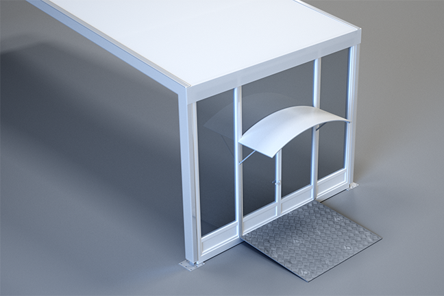 Detail of canopy with ramp