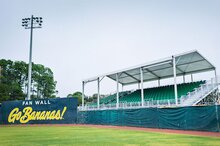 Roofing on tribune exterior view