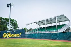 Roofing on tribune exterior view