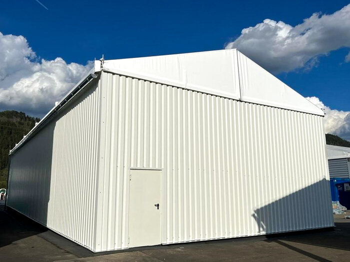 Front view of cargo hall