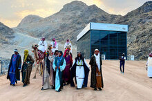 Skyline tent in a desert