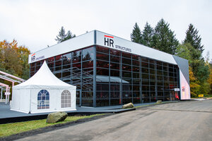 Skyline tent with glass front exterior view