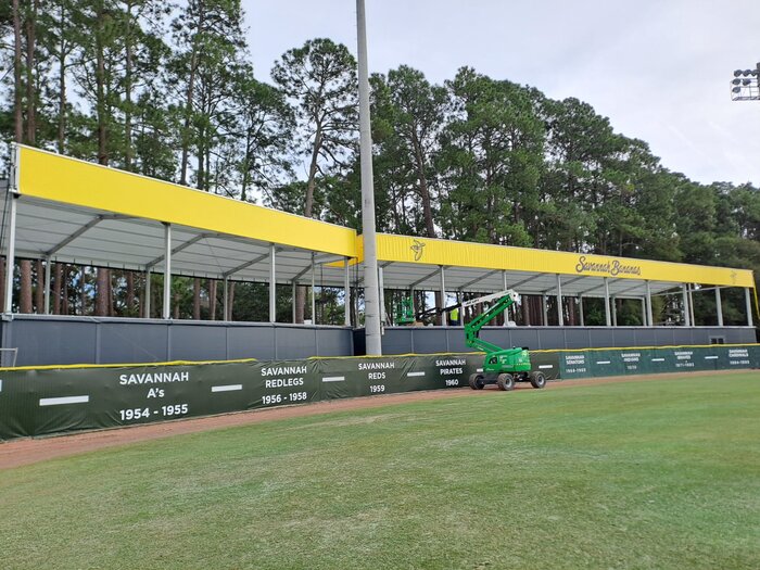 Tribünenstruktur für ein Baseball-Team in den USA
