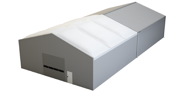 Modellbau einer Industriehalle mit leichter Wärmedämmung