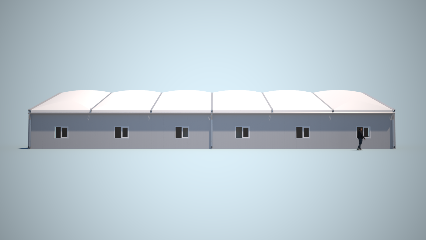 Rendering Seitenansicht Unterkunftslösung